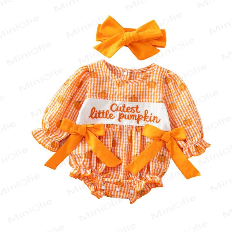 MAMA'S BOO Baby Gingham Bodysuit with Headband - image 11