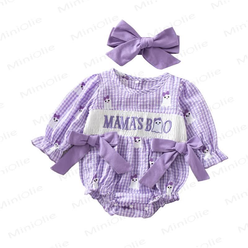 MAMA'S BOO Baby Gingham Bodysuit with Headband - image 31