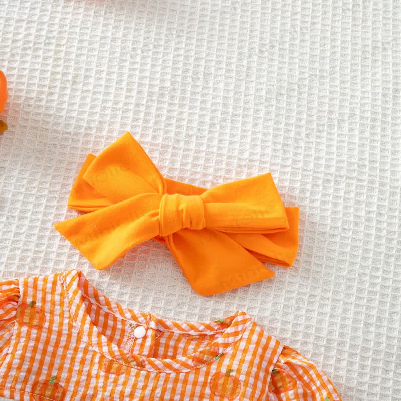 MAMA'S BOO Baby Gingham Bodysuit with Headband - image 4