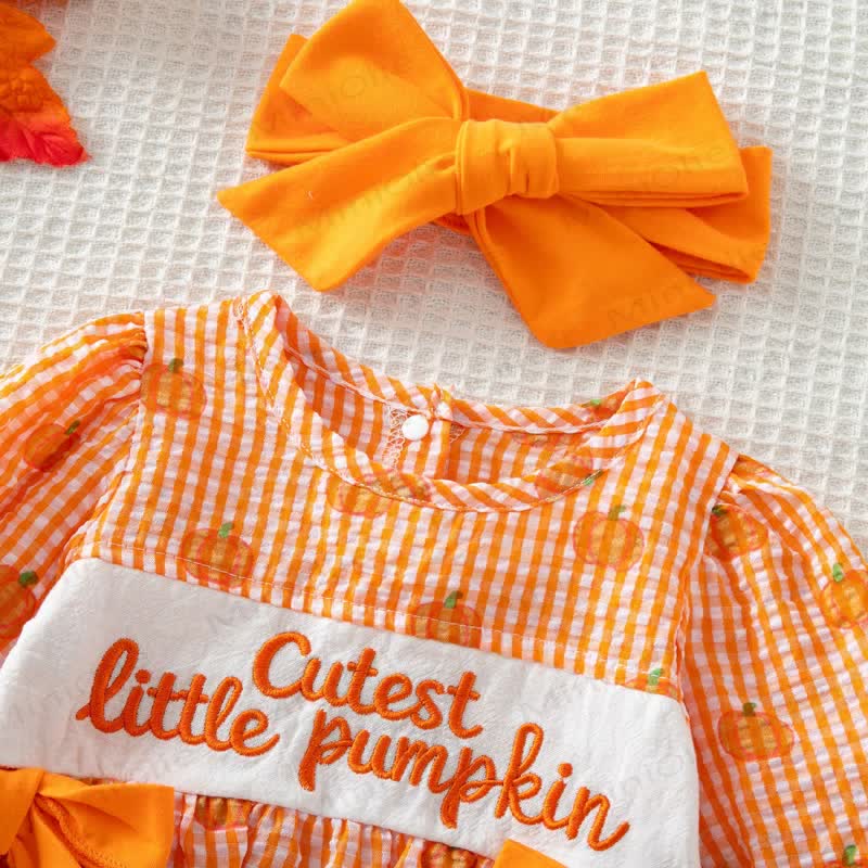MAMA'S BOO Baby Gingham Bodysuit with Headband - image 5
