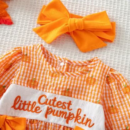 MAMA'S BOO Baby Gingham Bodysuit with Headband - image 5