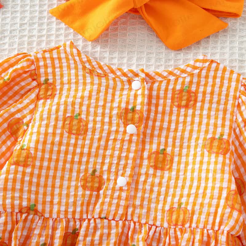 MAMA'S BOO Baby Gingham Bodysuit with Headband - image 7