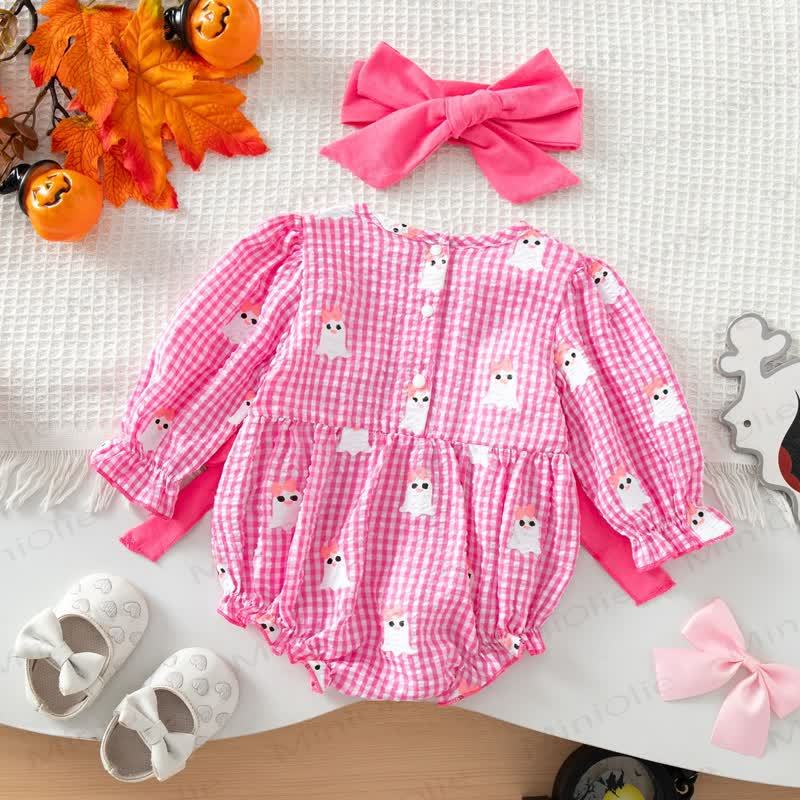 MAMA'S BOO Baby Gingham Bodysuit with Headband - image 13