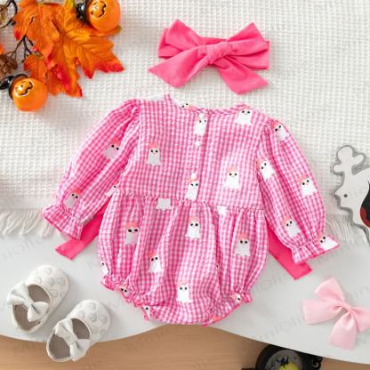 MAMA'S BOO Baby Gingham Bodysuit with Headband - image 13