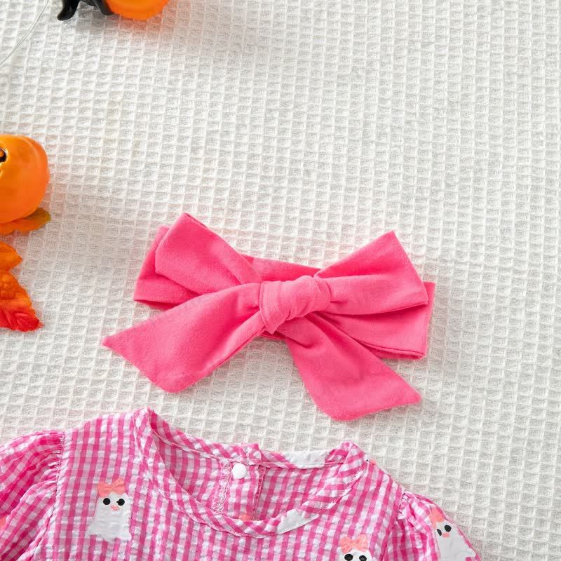 MAMA'S BOO Baby Gingham Bodysuit with Headband - image 14