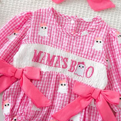 MAMA'S BOO Baby Gingham Bodysuit with Headband - image 16