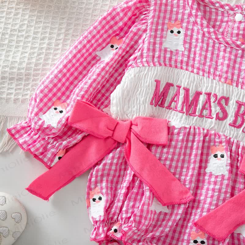 MAMA'S BOO Baby Gingham Bodysuit with Headband - image 17