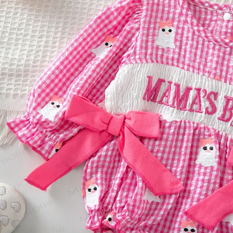 MAMA'S BOO Baby Gingham Bodysuit with Headband - image 17