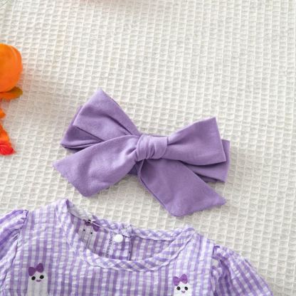 MAMA'S BOO Baby Gingham Bodysuit with Headband - image 24