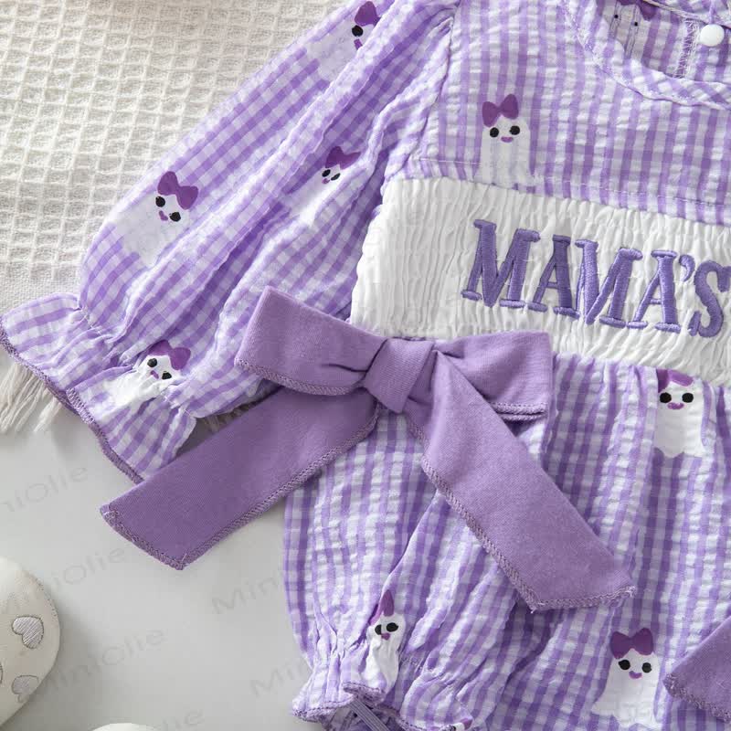 MAMA'S BOO Baby Gingham Bodysuit with Headband - image 26