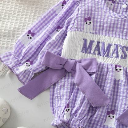 MAMA'S BOO Baby Gingham Bodysuit with Headband - image 26