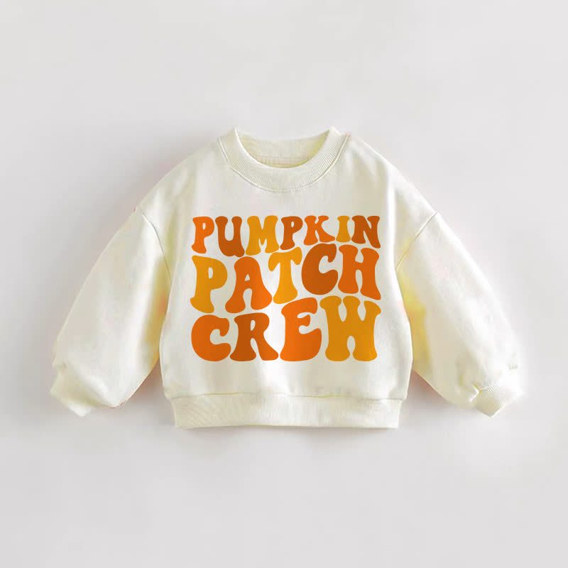 PUMPKIN PATCH CREW Baby Toddler Slogan Cream Sweatshirt - Cream - 3-5T - image 1