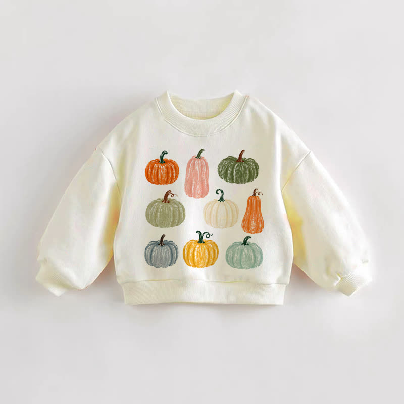 Baby Toddler Nine Pumpkins Cream Sweatshirt - Cream - 3-5T - image 1
