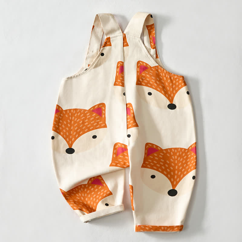 Baby Toddler Fox Print Overalls - image 3