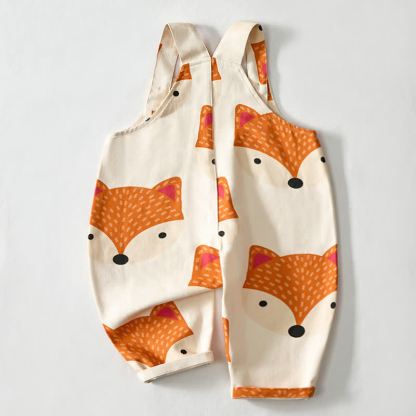 Baby Toddler Fox Print Overalls - image 3