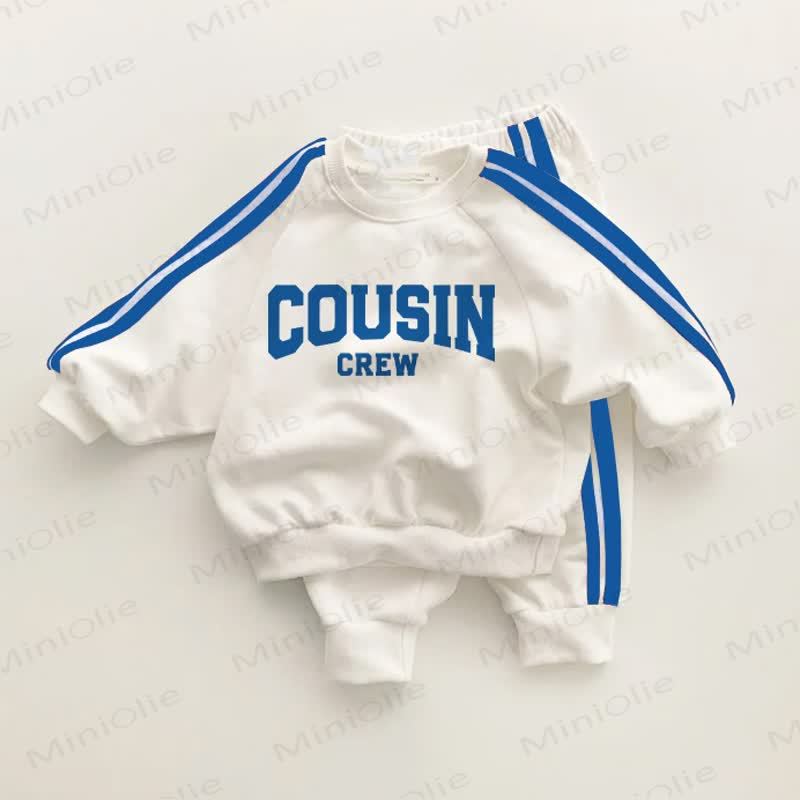 COUSIN CREW Blue Striped 2-piece Set - White&Blue - 3-5T - image 1