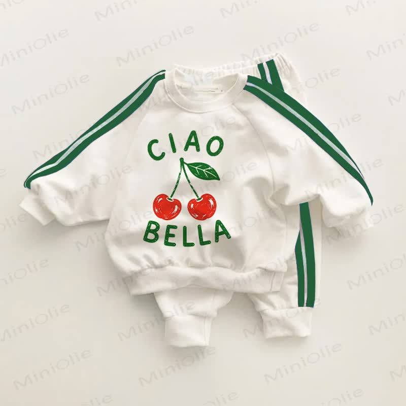 CIAO BELLA Baby Toddler Green Striped 2-piece Set - White&Green - 3-5T - image 1