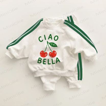 CIAO BELLA Baby Toddler Green Striped 2-piece Set - White&Green - 3-5T - image 1