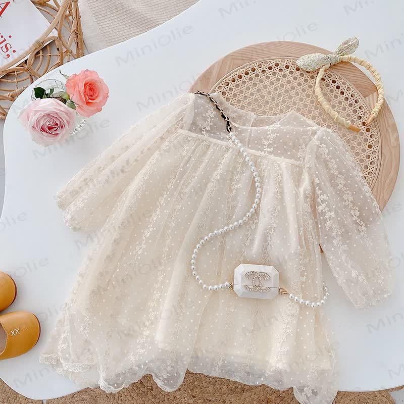Toddler Girl Dot Tulle Princess Dress - image 2