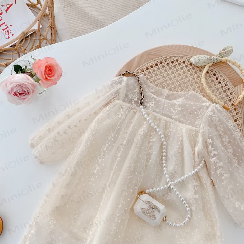Toddler Girl Dot Tulle Princess Dress - image 3