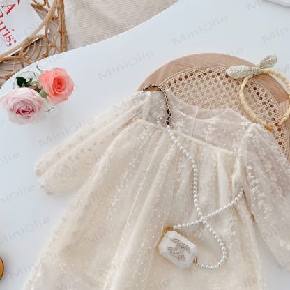 Toddler Girl Dot Tulle Princess Dress - image 3