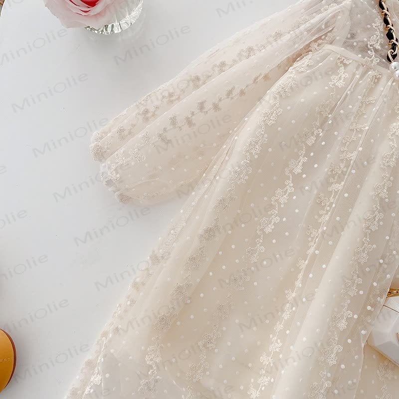 Toddler Girl Dot Tulle Princess Dress - image 4