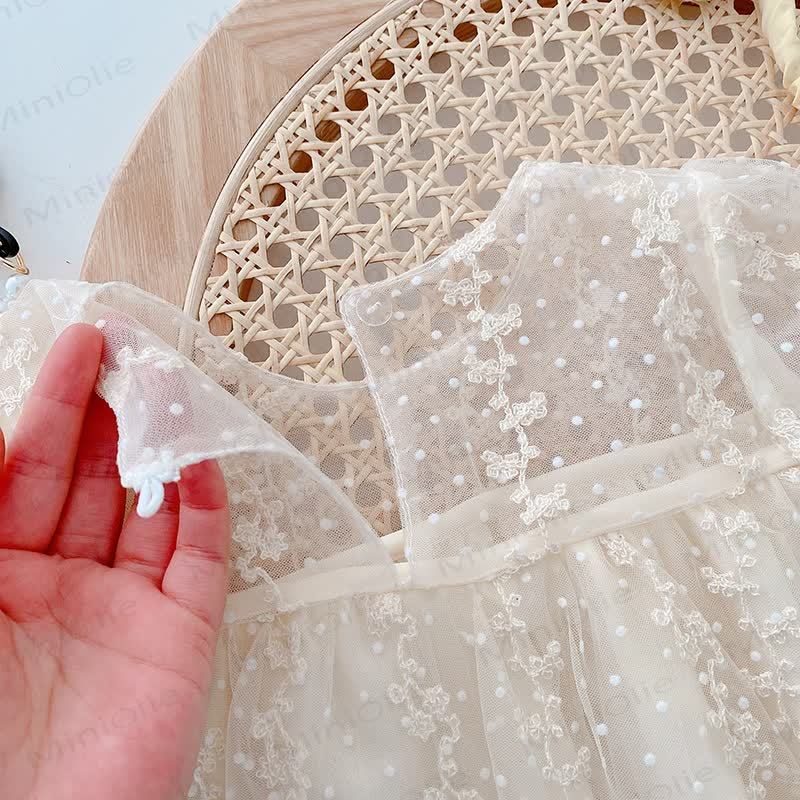 Toddler Girl Dot Tulle Princess Dress - image 5