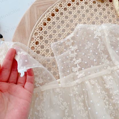 Toddler Girl Dot Tulle Princess Dress - image 5