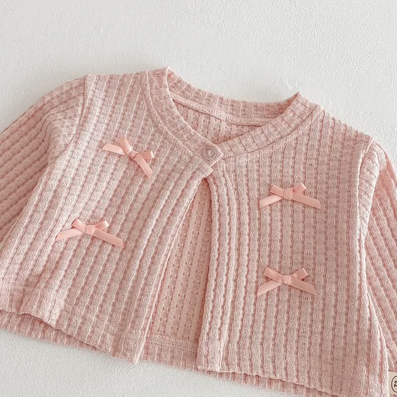 Baby Toddler Girl Rose Dress and Cardigan Outfit - Pink Cardigan - 4-5T - image 6