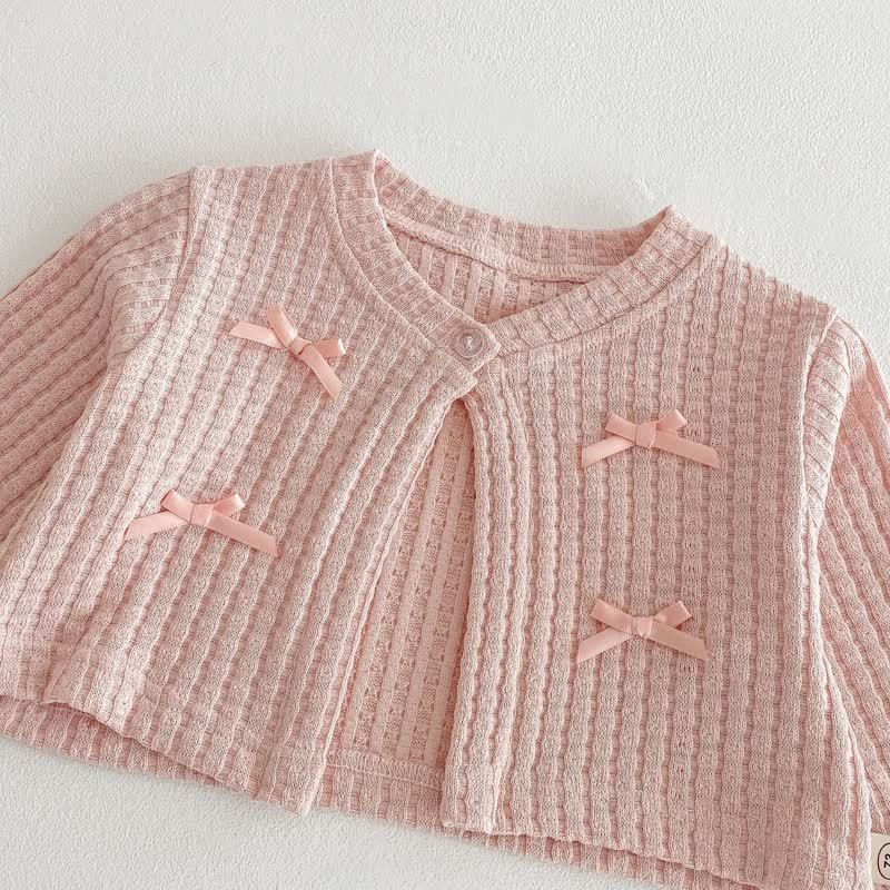 Baby Toddler Girl Rose Dress and Cardigan Outfit - Pink Cardigan - 4-5T - image 6