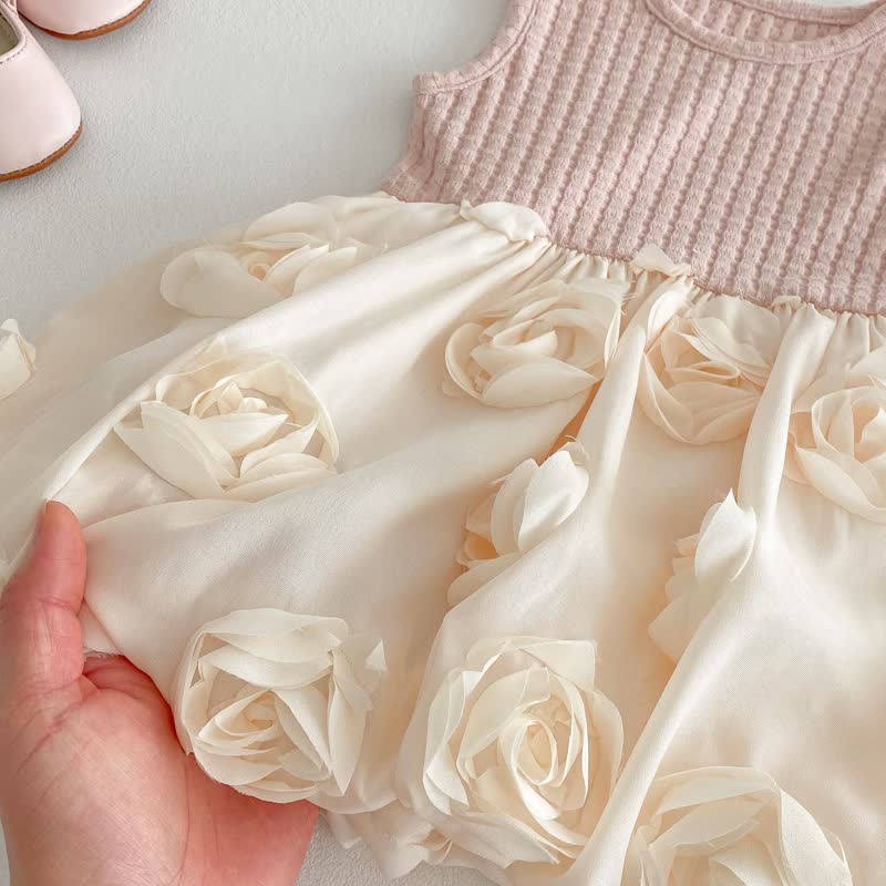Baby Toddler Girl Rose Dress and Cardigan Outfit - image 9