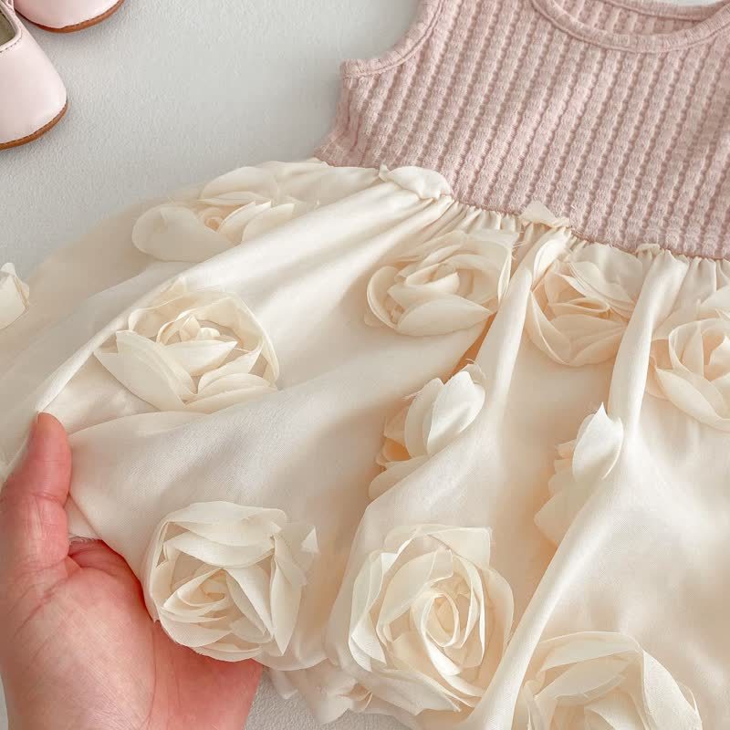 Baby Toddler Girl Rose Dress and Cardigan Outfit - image 9