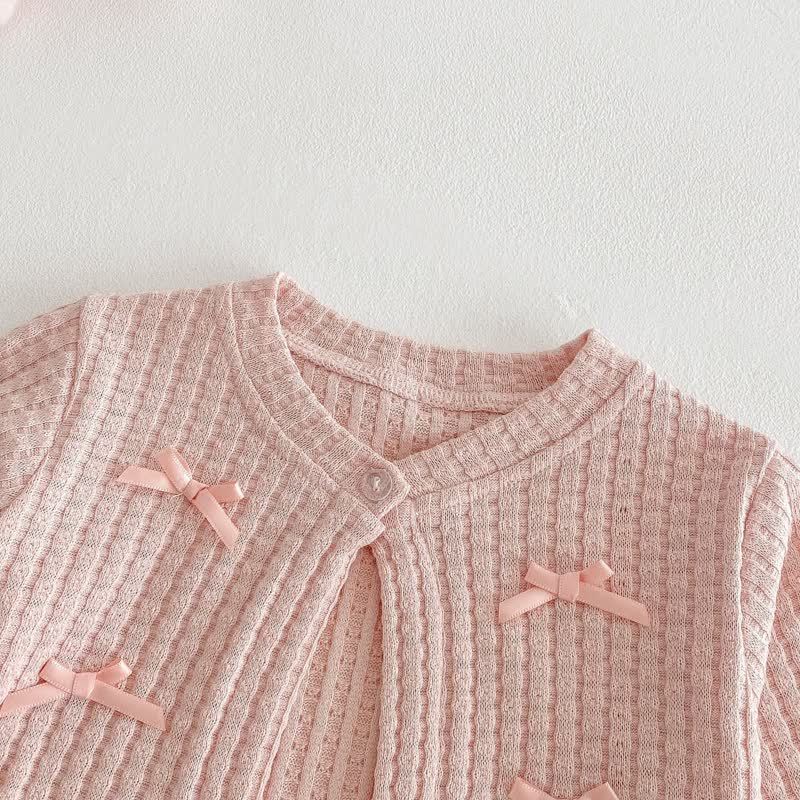 Baby Toddler Girl Rose Dress and Cardigan Outfit - image 11