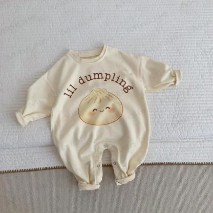 LIL DUMPKING Baby Beige Romper - Beige - 2-3T - image 1