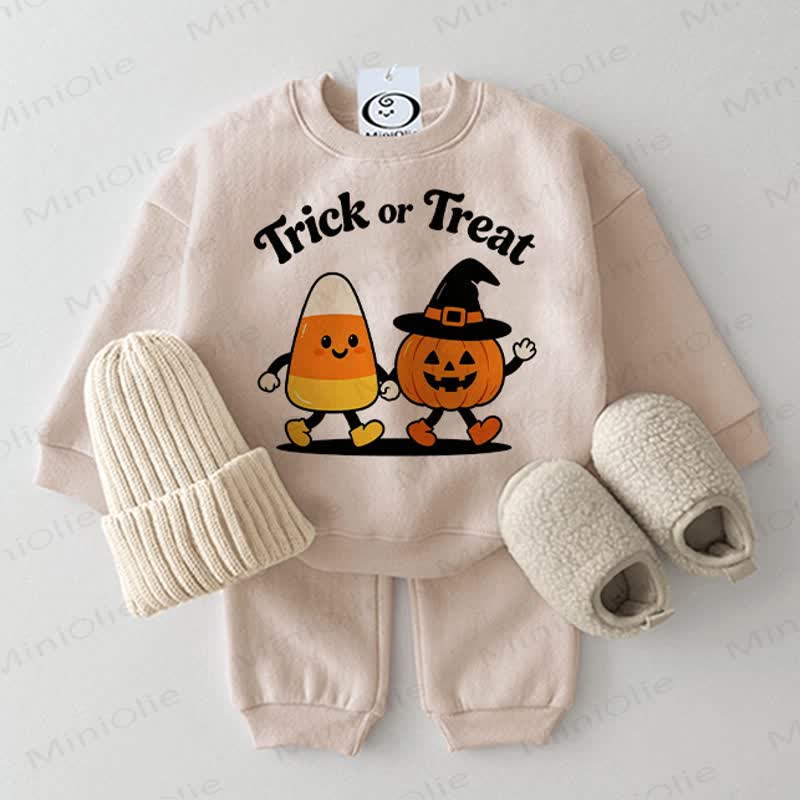 TRICK OR TREAT Baby Pumpkin 2-piece Beige Set - Beige - 2-3T - image 1
