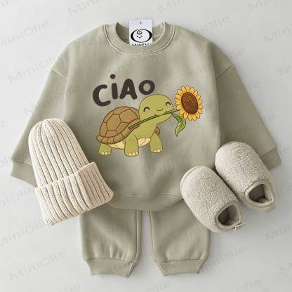 CIAO Baby Sweatshirt 2-piece Grey Green Set - Grey Green - 2-3T - image 1