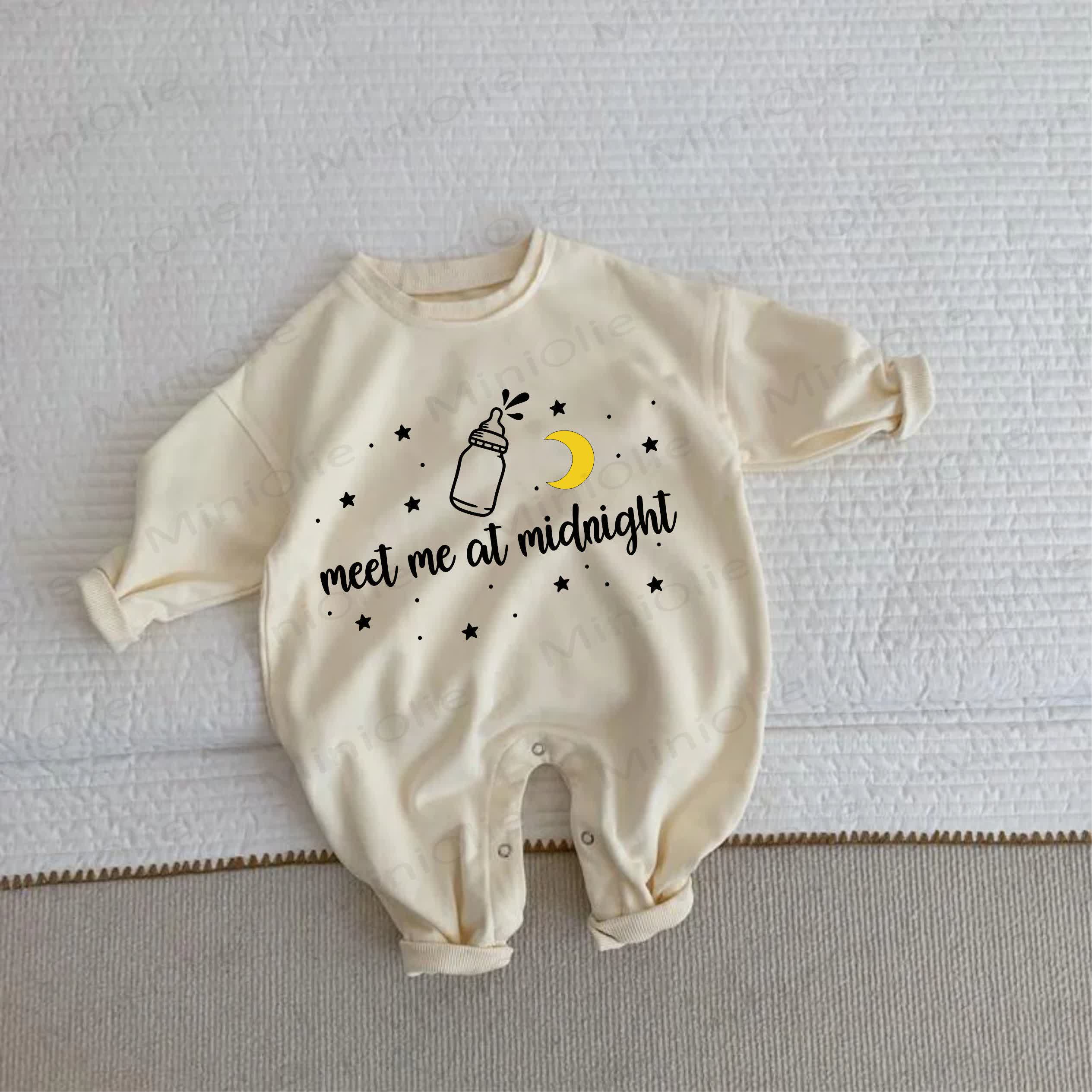 MEET ME AT MIDNIGHT Baby Beige Romper - Beige - 2-3T - image 1