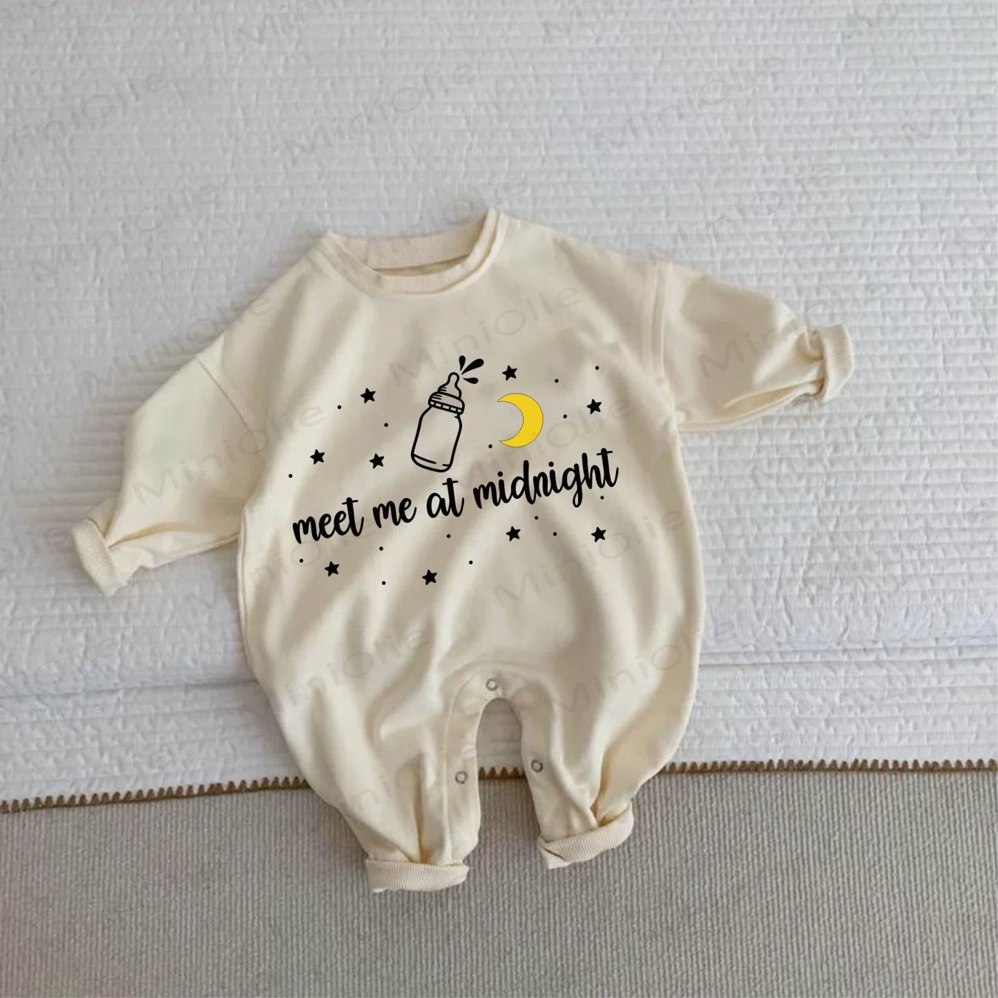 MEET ME AT MIDNIGHT Baby Beige Romper - Beige - 2-3T - image 1