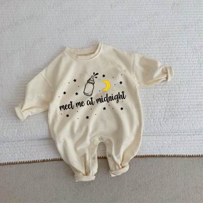 MEET ME AT MIDNIGHT Baby Beige Romper - Beige - 2-3T - image 1