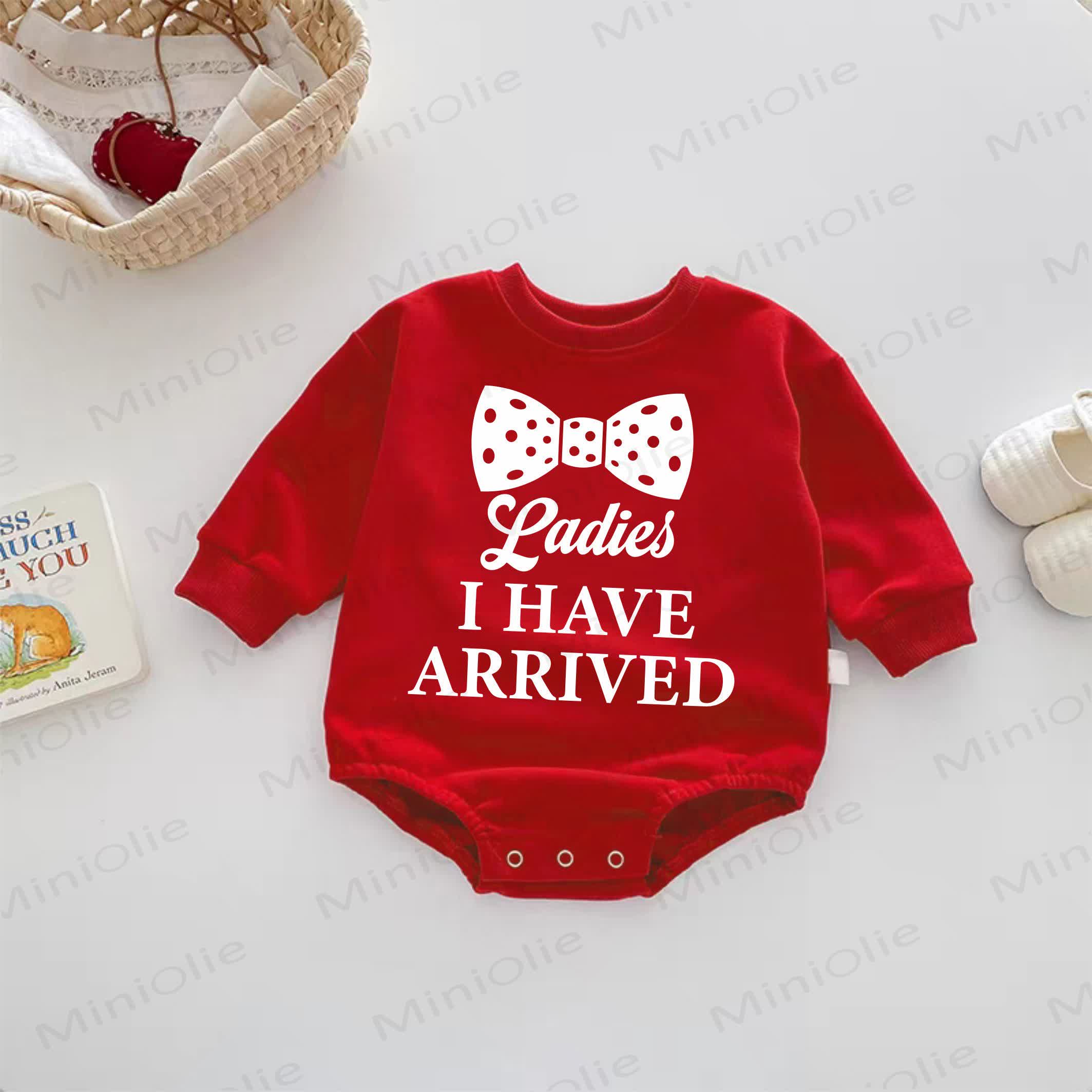 LADIES I HAVE ARRIVED Baby Red Bodysuit - Red - 18-24M - image 1