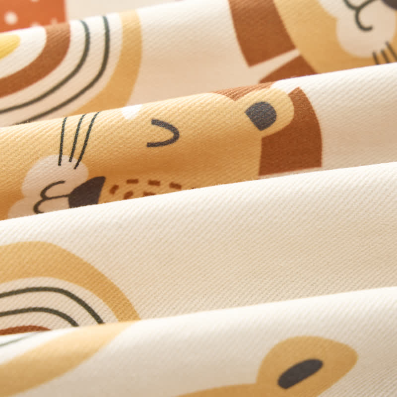 Baby Toddler Lion and Rainbow Print Beige Overalls  - image 7