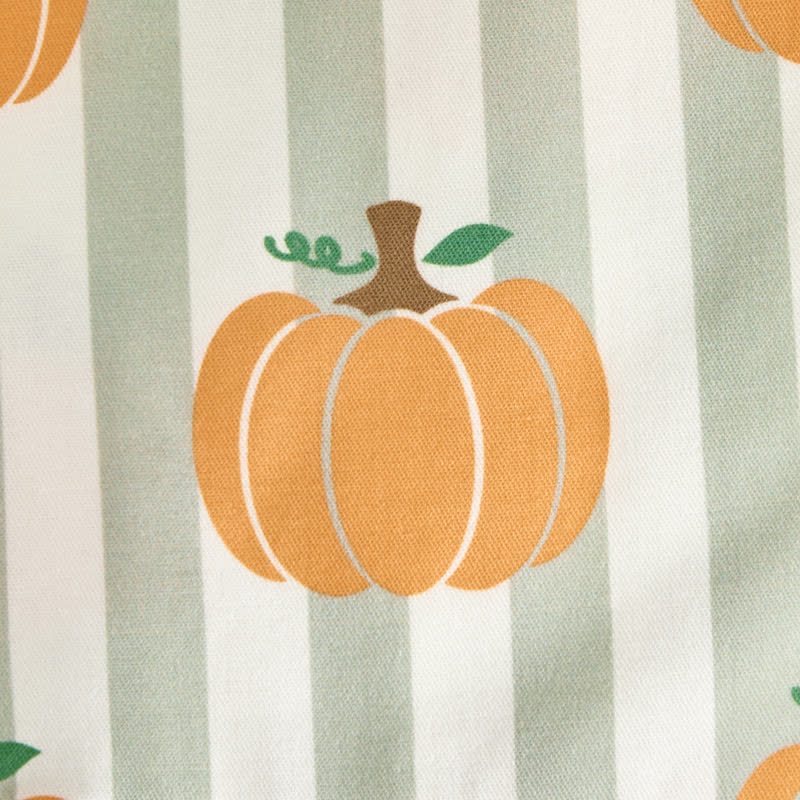 Baby Green Striped Pumpkin Print Pants - image 7