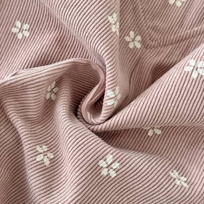 LITTLE STAR Baby Pink Floral Corduroy Adjustable Strap Overalls - image 5