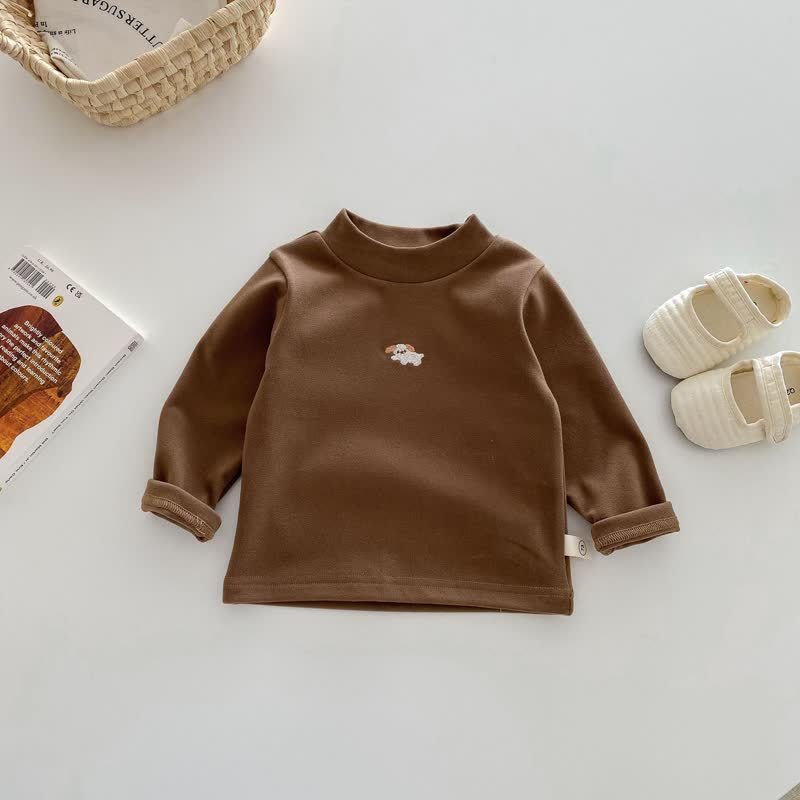 Baby Toddler Embroidered Top - Coffee - 4-5T - image 11