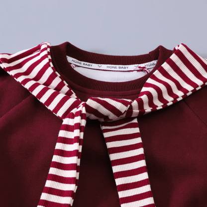 Toddler Striped Shawl Sweatshirt and Pants 2-piece Set - image 5