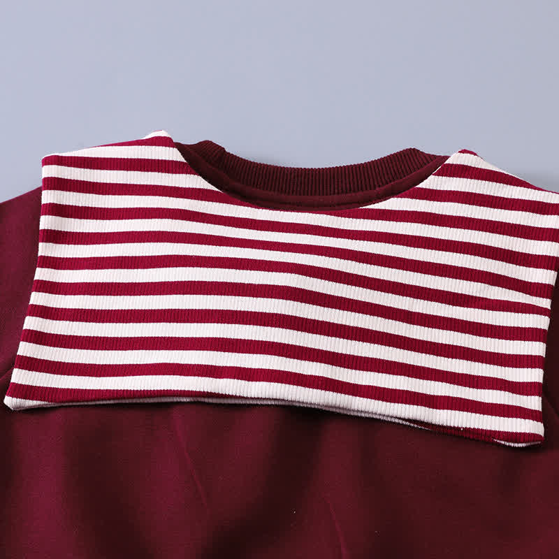 Toddler Striped Shawl Sweatshirt and Pants 2-piece Set - image 7
