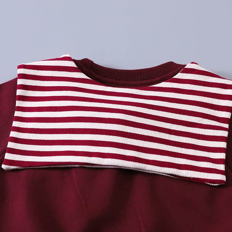 Toddler Striped Shawl Sweatshirt and Pants 2-piece Set - image 7