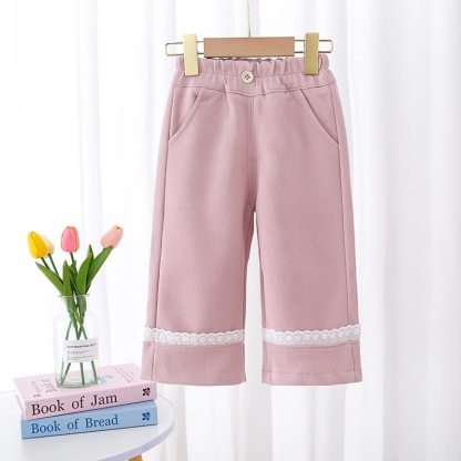 Toddler Baby Girl Straight Leg Pants - Pink - 6-7T - image 2