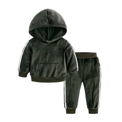 Toddler Velour Contrast Hoodie and Jogger 2-piece Set - Green - 8-9T - image 20