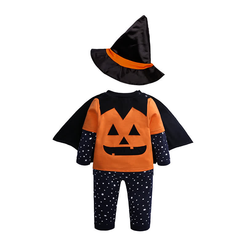 Toddler Baby Pumpkin Halloween 4-piece Set - Orange - 3T - image 1
